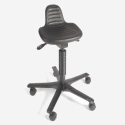 pe4050 pu zit- en stahulp, zithoogte standaard, standaard kruispoot, wielen of vloerdoppen naar keuze
